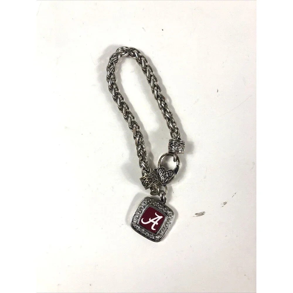 University of Alabama Silver Tone Bracelet 7.75